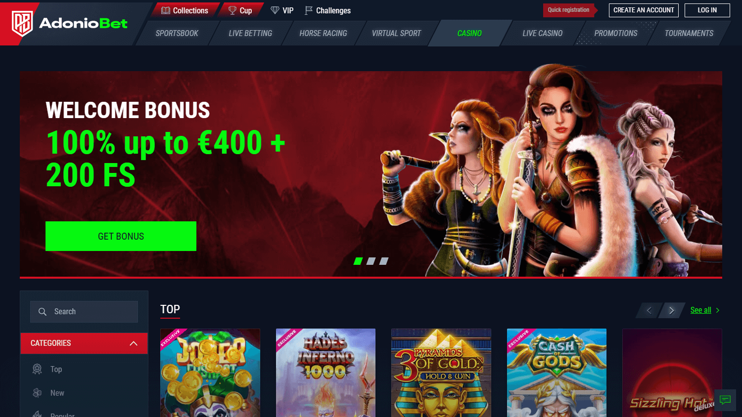 Adoniobet Casino