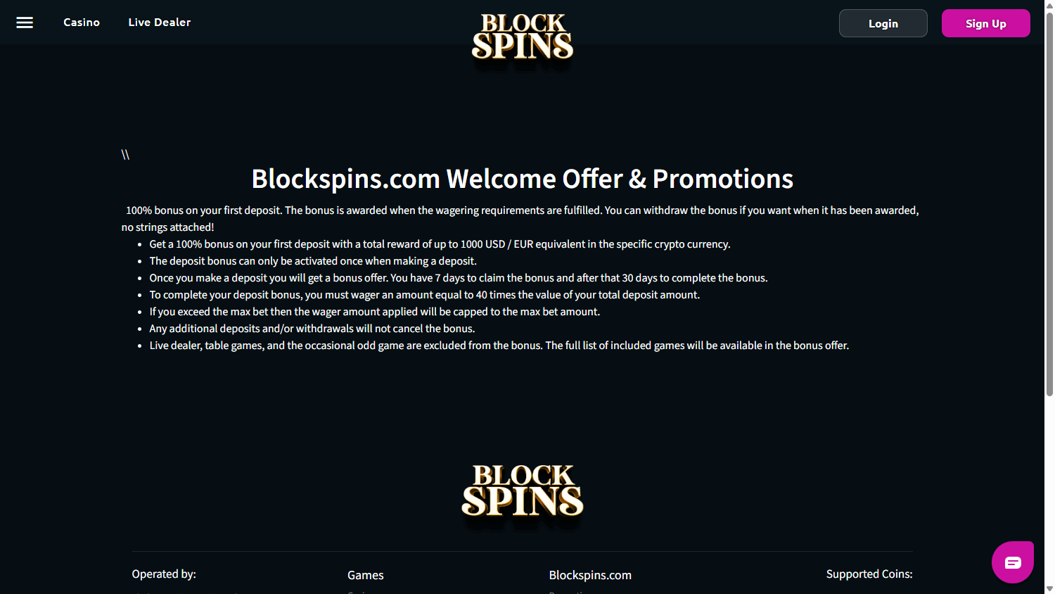 Blockspins Casino