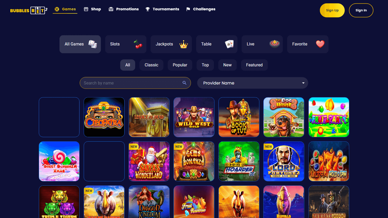 Bubbles Bet Casino