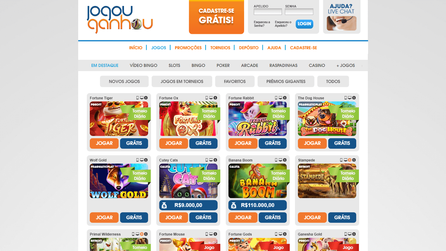 Jogou Ganhou Casino