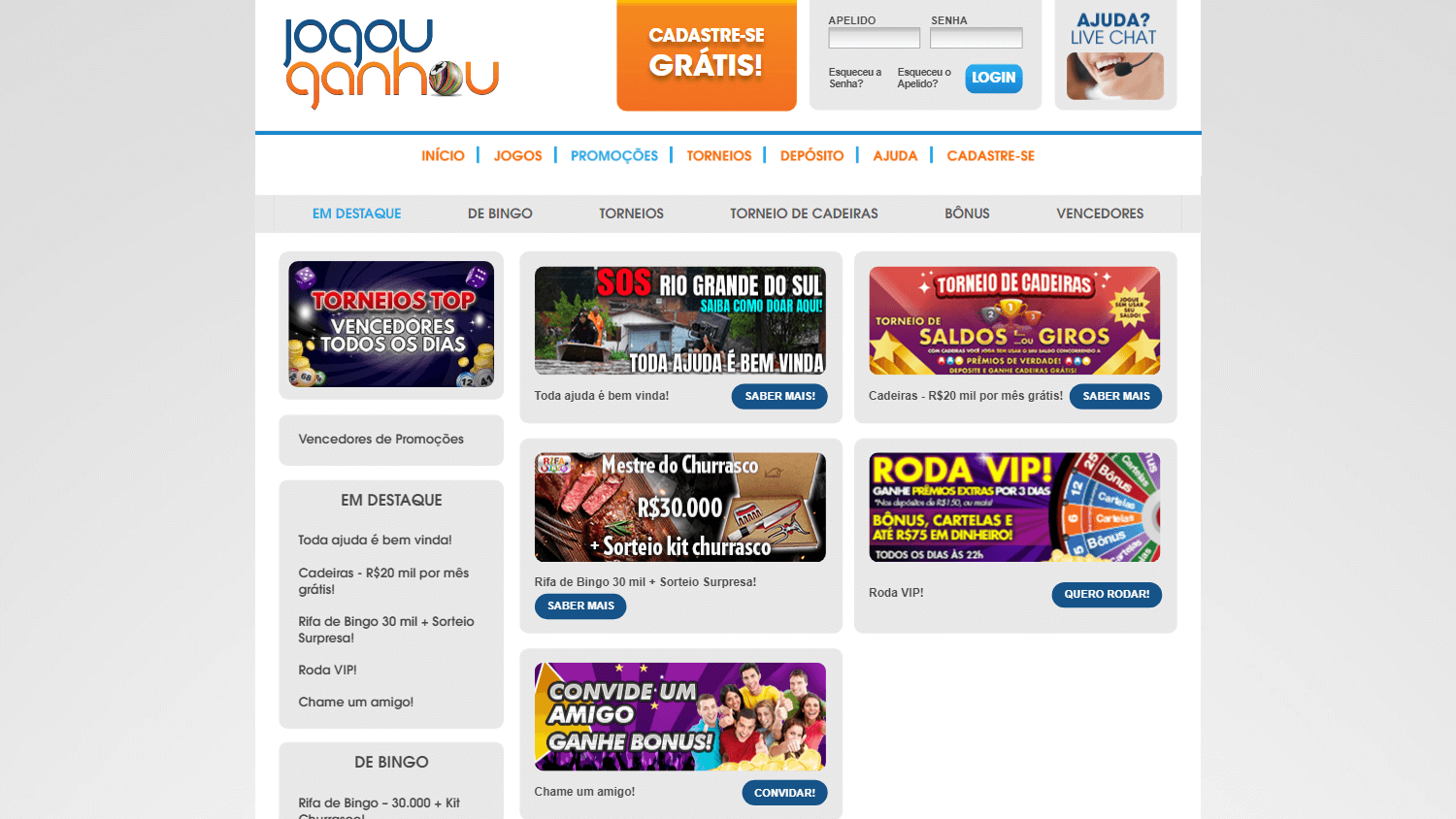 Jogou Ganhou Casino