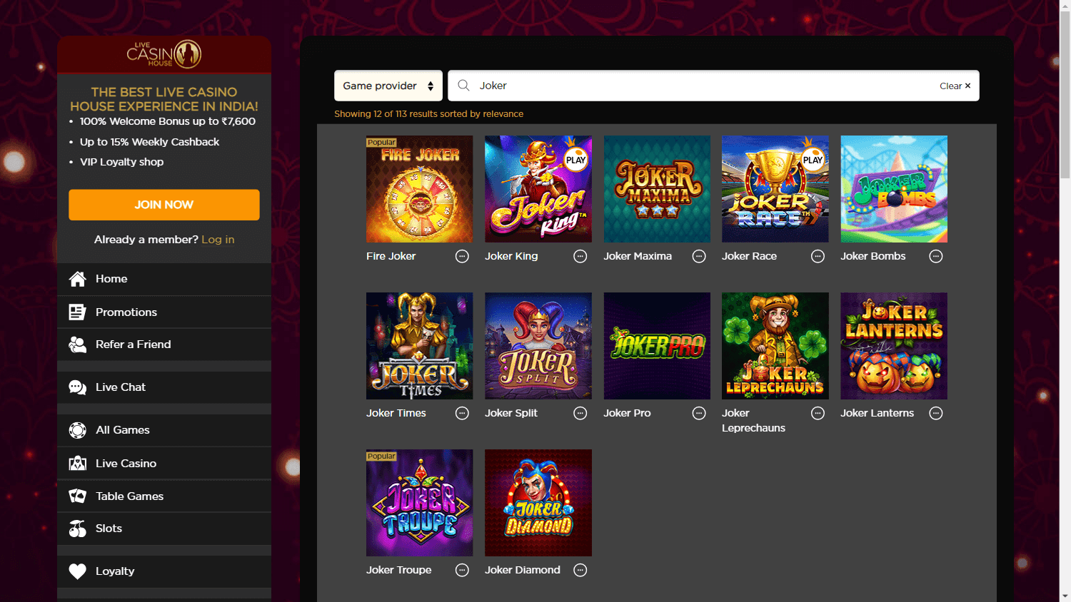 Live Casino House