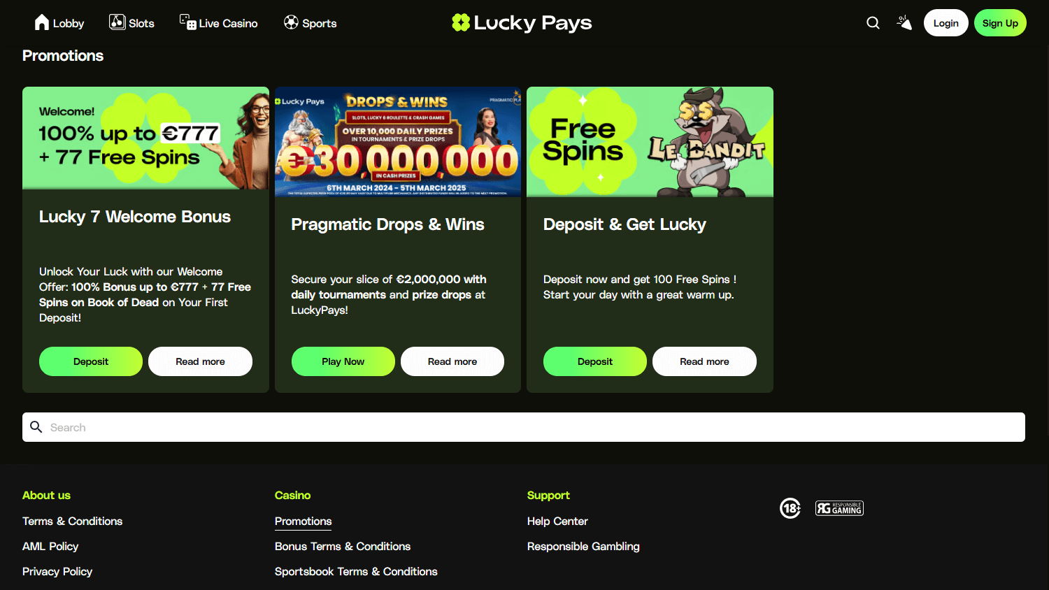 Lucky Pays Casino
