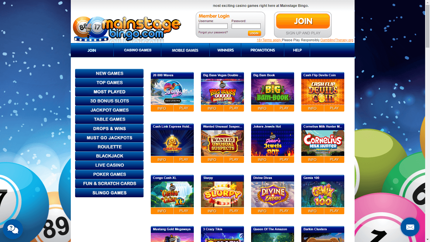 Mainstage Bingo Casino