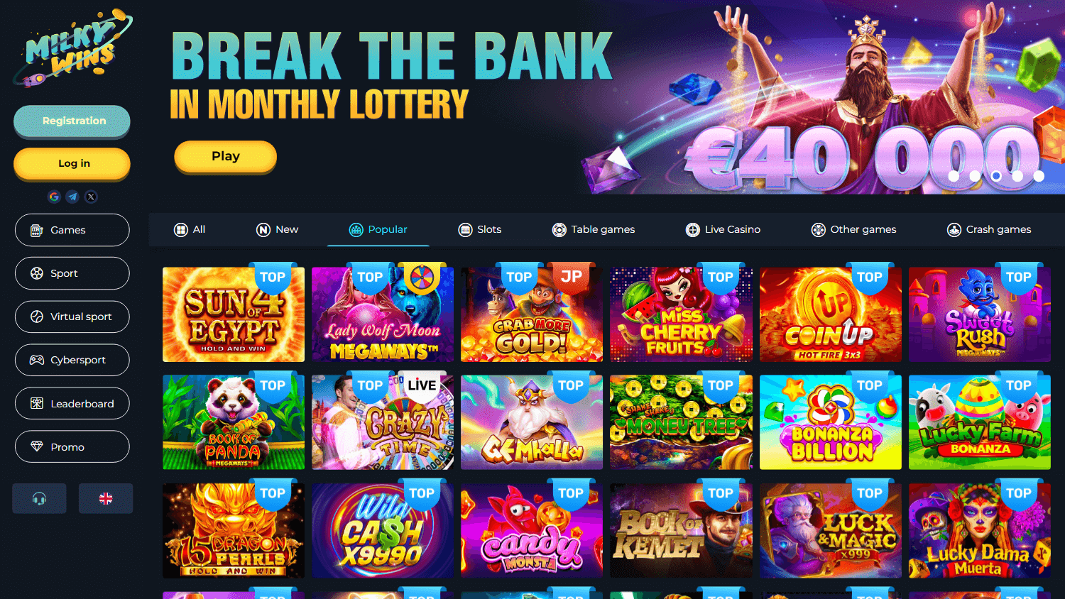 Milky Wins Casino