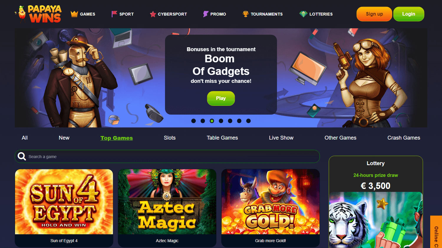Papaya Wins Casino