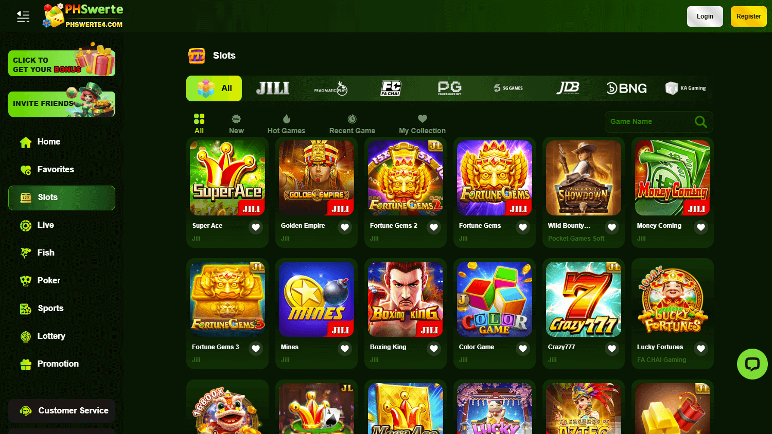 PHswerte Casino