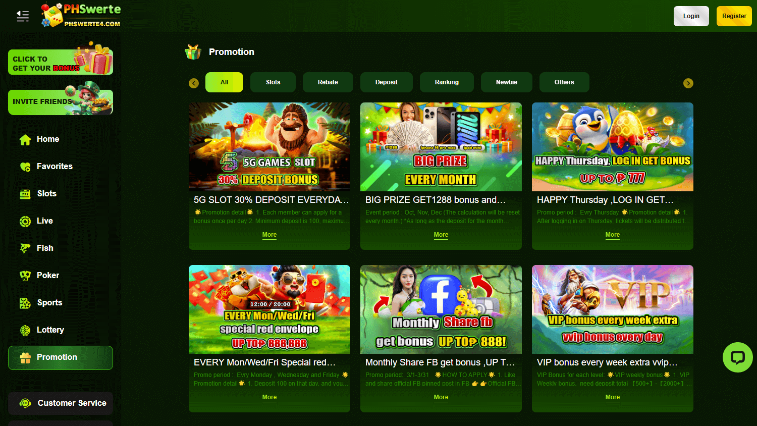 PHswerte Casino