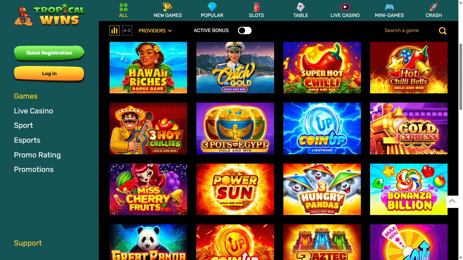 Tropical Wins Casino