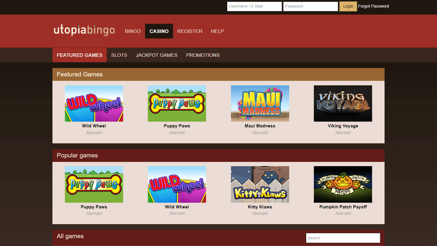 Utopia Bingo Casino