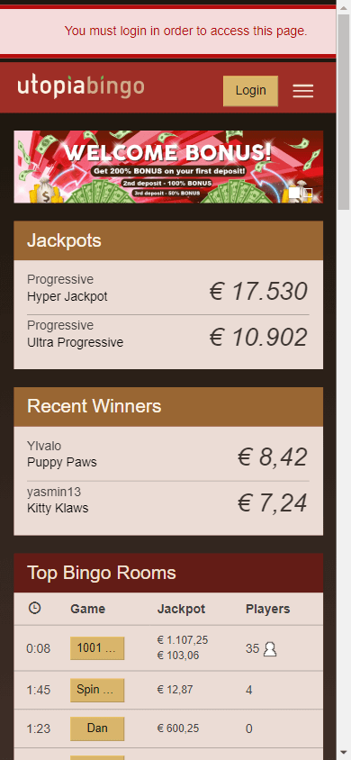 Utopia Bingo Casino