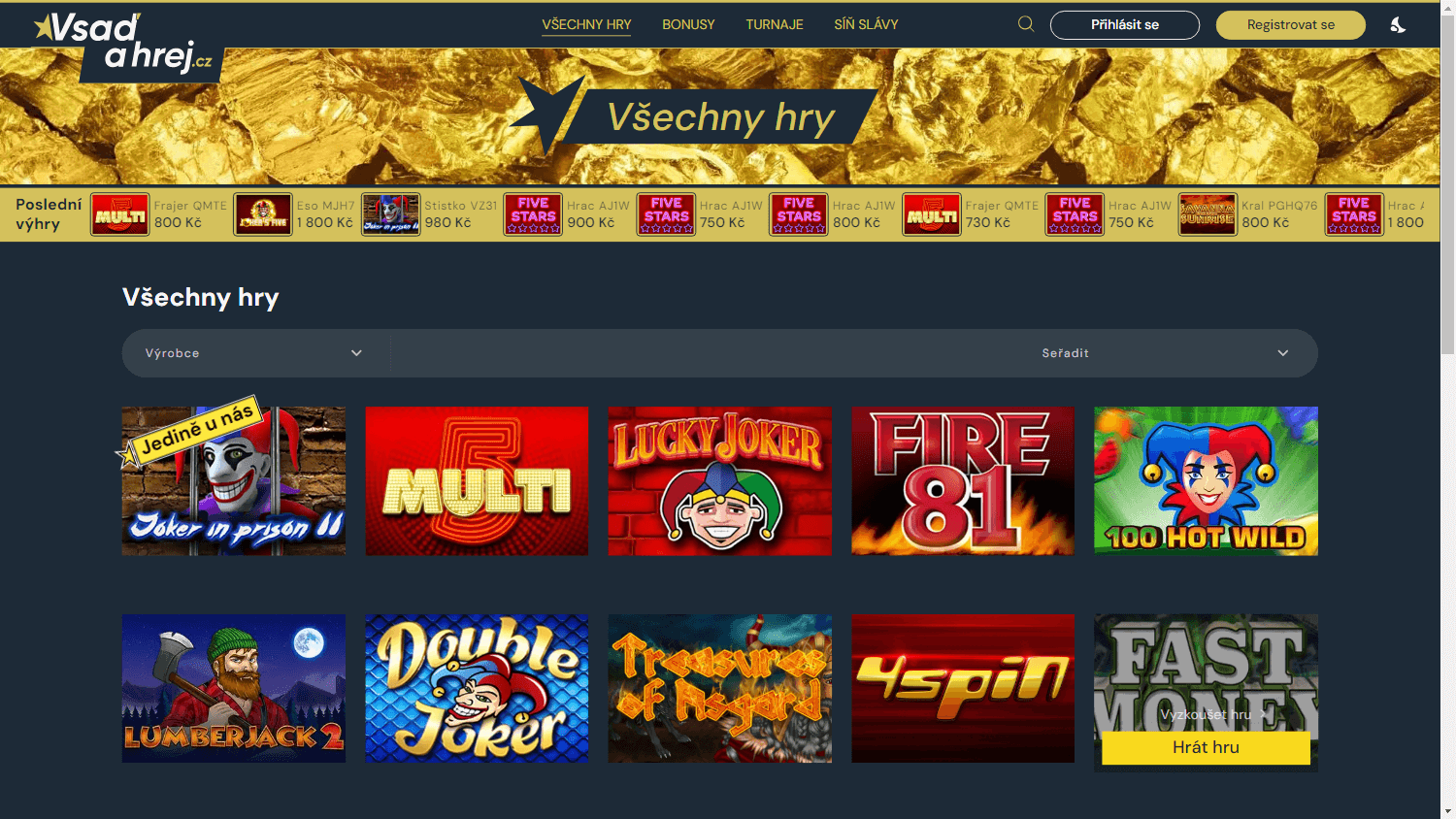 Vsaď A Hrej Casino