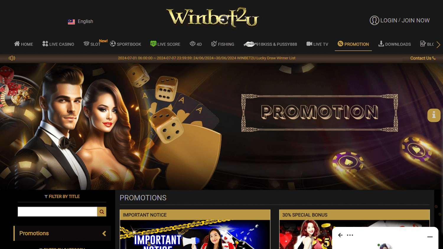 WINBET2U Casino